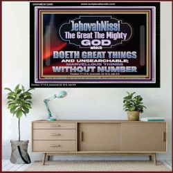 JEHOVAH NISSI THE GREAT THE MIGHTY GOD  Scriptural Décor Acrylic Frame  GWAMEN12698  