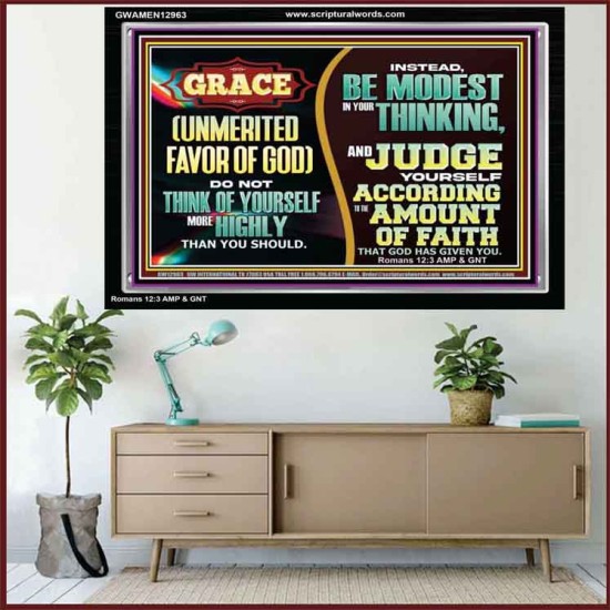 GRACE UNMERITED FAVOR OF GOD  Bible Scriptures on Love Acrylic Frame  GWAMEN12963  