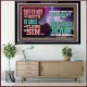 SUFFER NOT THY MOUTH TO CAUSE THY FLESH TO SIN  Bible Verse Acrylic Frame  GWAMEN12976  