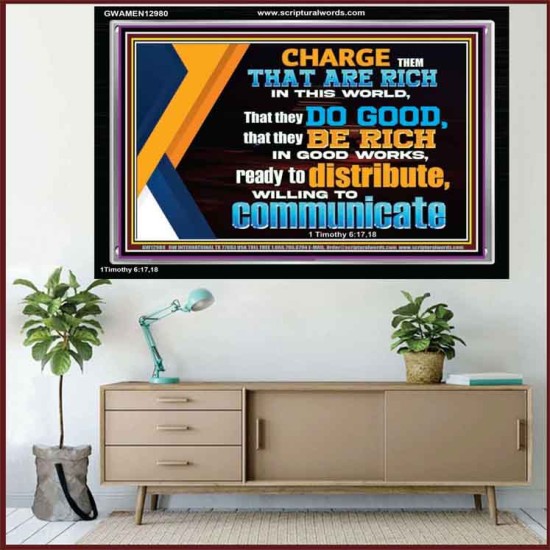 DO GOOD AND BE RICH IN GOOD WORKS  Religious Wall Art   GWAMEN12980  