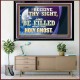 RECEIVE THY SIGHT AND BE FILLED WITH THE HOLY GHOST  Sanctuary Wall Acrylic Frame  GWAMEN13056  