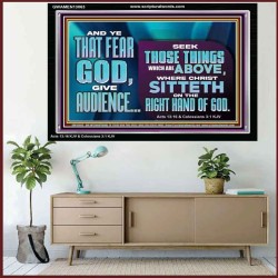 THE RIGHT HAND OF GOD  Church Office Acrylic Frame  GWAMEN13063  "33x25"