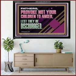 FATHER PROVOKE NOT YOUR CHILDREN TO ANGER  Unique Power Bible Acrylic Frame  GWAMEN13077  
