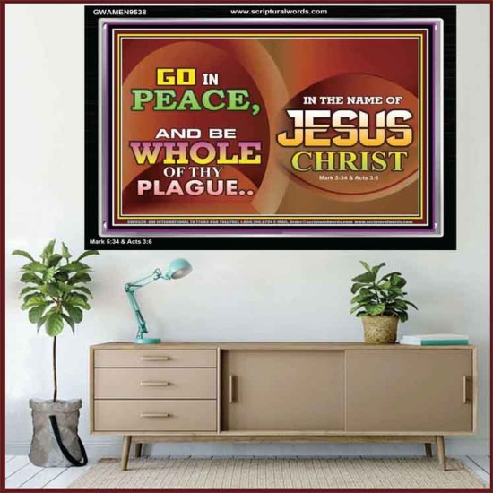 BE MADE WHOLE OF YOUR PLAGUE  Sanctuary Wall Acrylic Frame  GWAMEN9538  