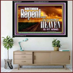 THE KINGDOM OF HEAVEN IS AT HAND  Children Room Acrylic Frame  GWAMEN9571  "33x25"