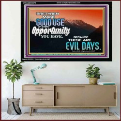 MAKE GOOD USE OF EVERY OPPORTUNITY YOU HAVE  Unique Scriptural Acrylic Frame  GWAMEN9574  