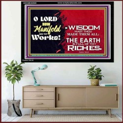 MANY ARE THY WONDERFUL WORKS O LORD  Children Room Acrylic Frame  GWAMEN9580  "33x25"