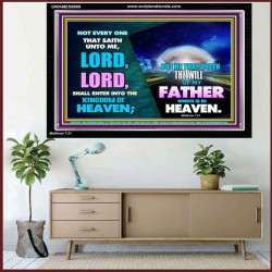 DOING THE WILL OF GOD ONE OF THE KEY TO KINGDOM OF HEAVEN  Righteous Living Christian Acrylic Frame  GWAMEN9586  "33x25"