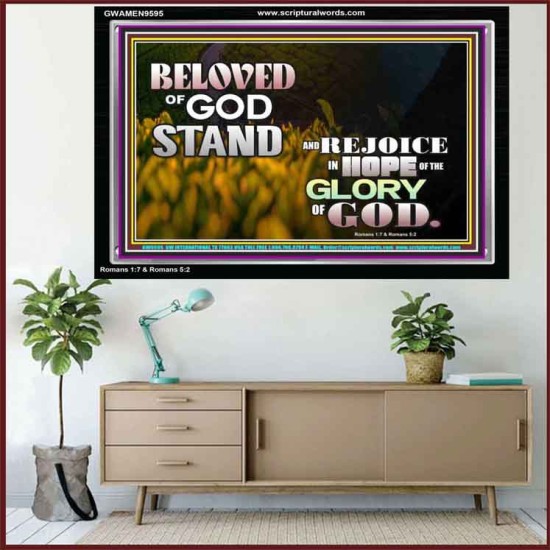 THE HOPE OF GLORY  Biblical Art Acrylic Frame  GWAMEN9595  