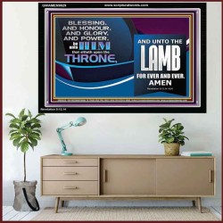 THE ONE SEATED ON THE THRONE  Contemporary Christian Wall Art Acrylic Frame  GWAMEN9929  "33x25"