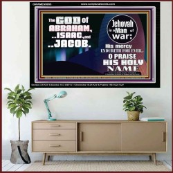 JEHOVAH IS A MAN OF WAR PRAISE HIS HOLY NAME  Encouraging Bible Verse Acrylic Frame  GWAMEN9955  