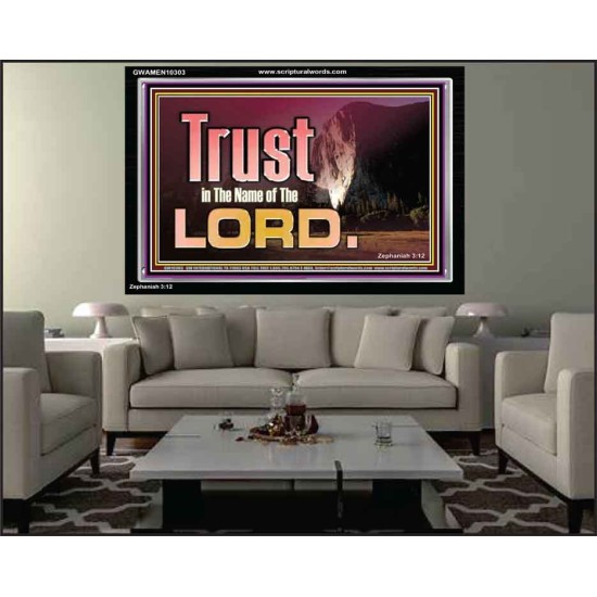 TRUST IN THE NAME OF THE LORD  Unique Scriptural ArtWork  GWAMEN10303  