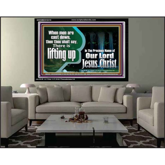 YOU ARE LIFTED UP IN CHRIST JESUS  Custom Christian Artwork Acrylic Frame  GWAMEN10310  