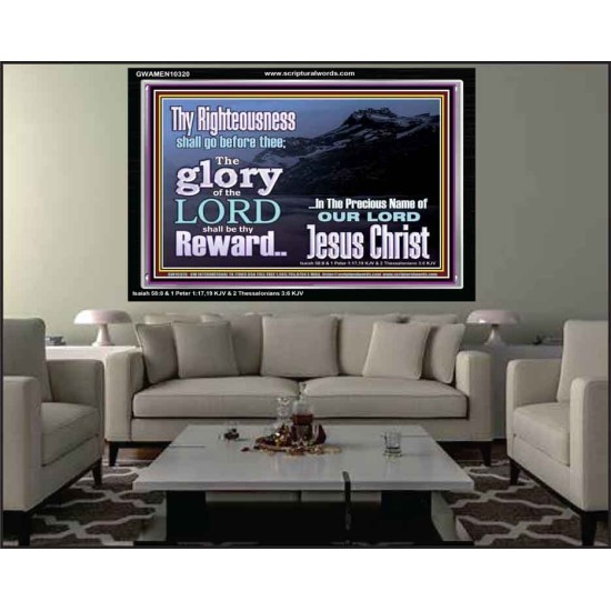 THE GLORY OF THE LORD WILL BE UPON YOU  Custom Inspiration Scriptural Art Acrylic Frame  GWAMEN10320  