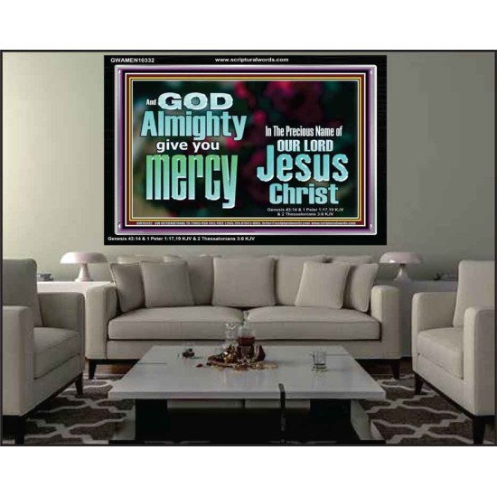 GOD ALMIGHTY GIVES YOU MERCY  Bible Verse for Home Acrylic Frame  GWAMEN10332  