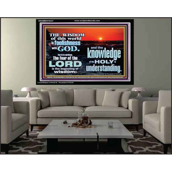 THE FEAR OF THE LORD BEGINNING OF WISDOM  Inspirational Bible Verses Acrylic Frame  GWAMEN10337  