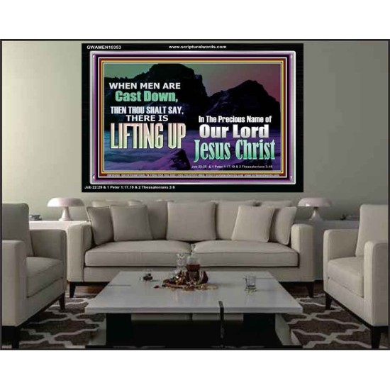 THOU SHALL SAY LIFTING UP  Ultimate Inspirational Wall Art Picture  GWAMEN10353  