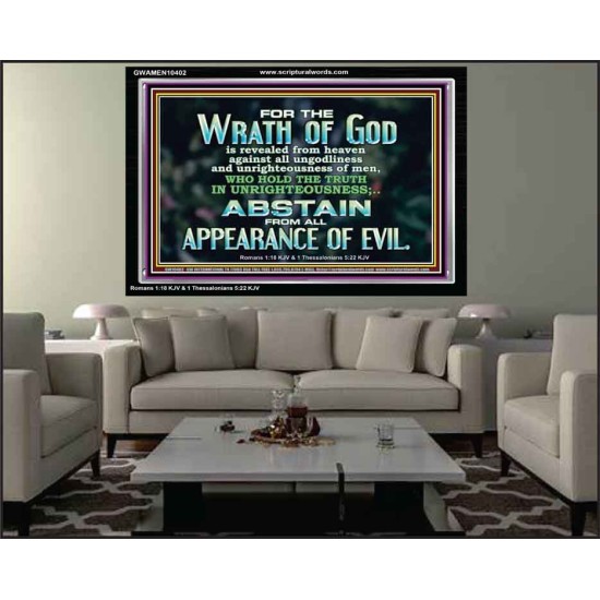 UNGODLINESS AND UNRIGHTEOUSNESS OUTLAW IN ETERNITY  Righteous Living Christian Acrylic Frame  GWAMEN10402  