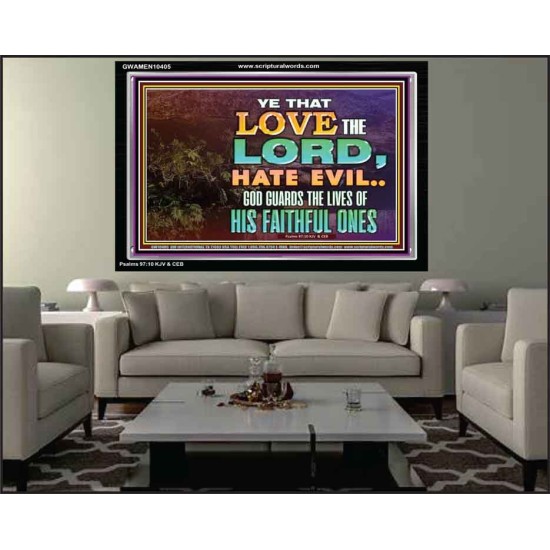 GOD GUARDS THE LIVES OF HIS FAITHFUL ONES  Children Room Wall Acrylic Frame  GWAMEN10405  