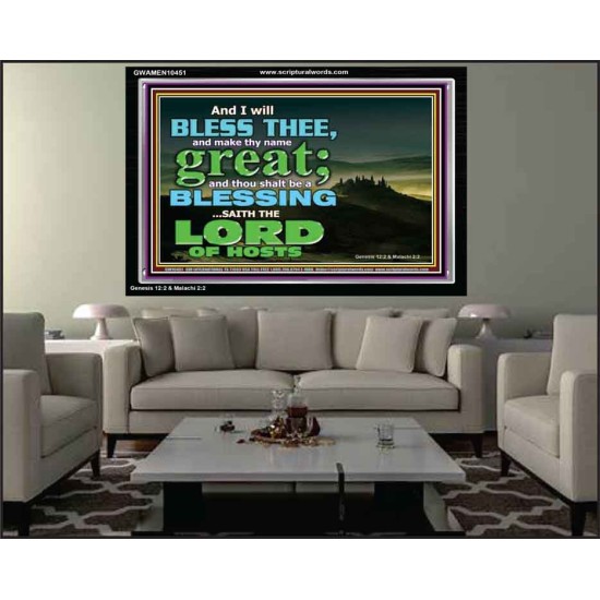 THOU SHALL BE A BLESSINGS  Acrylic Frame Scripture   GWAMEN10451  