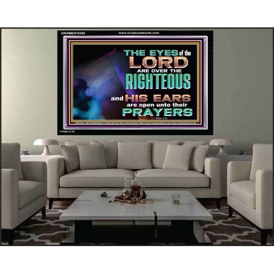 THE EYES OF THE LORD ARE OVER THE RIGHTEOUS  Religious Wall Art   GWAMEN10486  