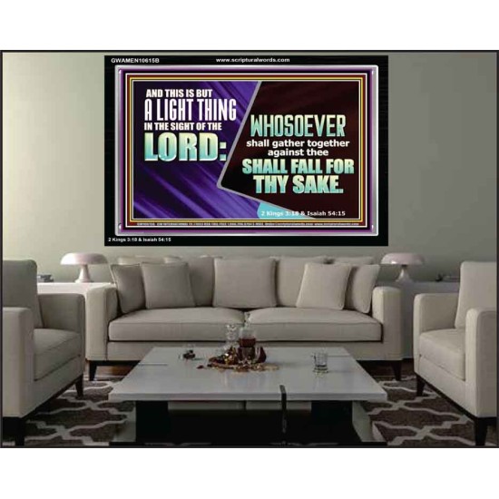 YOU WILL DEFEAT THOSE WHO ATTACK YOU  Custom Inspiration Scriptural Art Acrylic Frame  GWAMEN10615B  