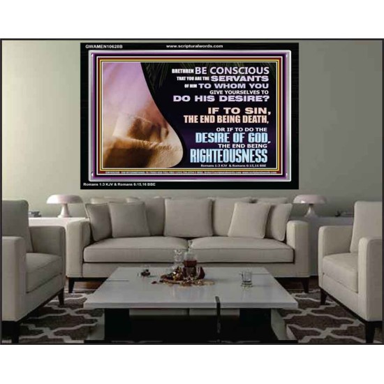 GIVE YOURSELF TO DO THE DESIRES OF GOD  Inspirational Bible Verses Acrylic Frame  GWAMEN10628B  