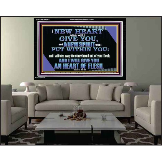 I WILL GIVE YOU A NEW HEART AND NEW SPIRIT  Bible Verse Wall Art  GWAMEN10633  