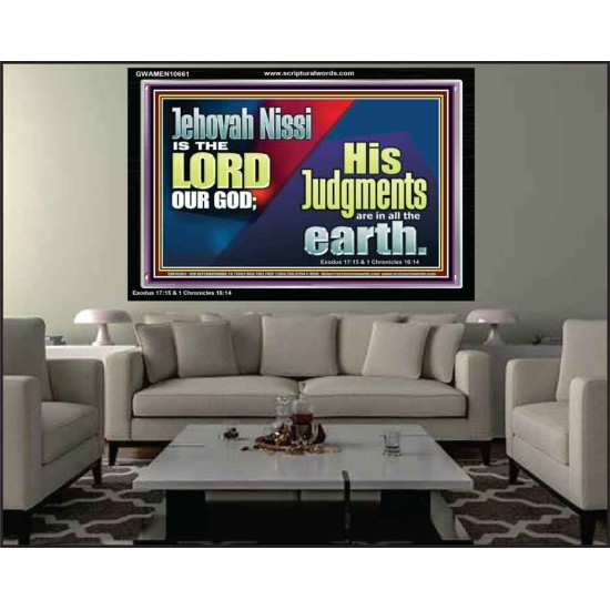 JEHOVAH NISSI IS THE LORD OUR GOD  Sanctuary Wall Acrylic Frame  GWAMEN10661  