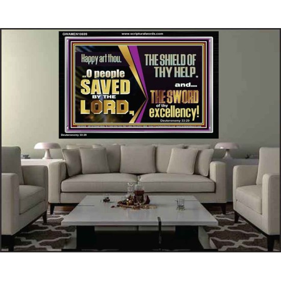 O PEOPLE SAVED BY THE LORD  Children Room Wall Acrylic Frame  GWAMEN10699  