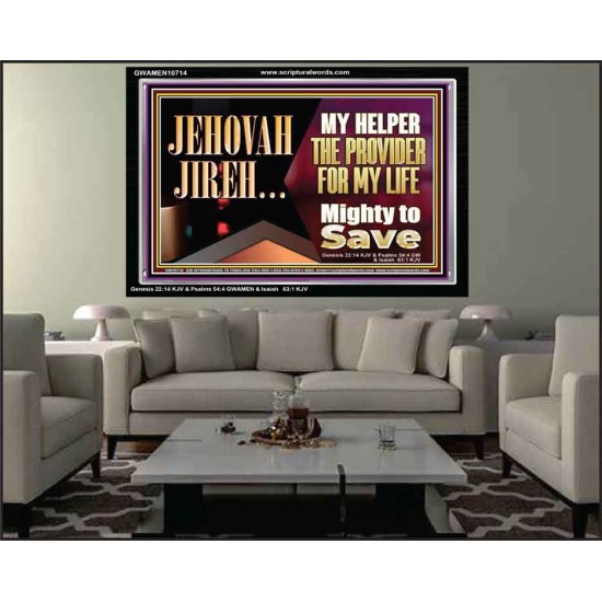 JEHOVAHJIREH THE PROVIDER FOR OUR LIVES  Righteous Living Christian Acrylic Frame  GWAMEN10714  