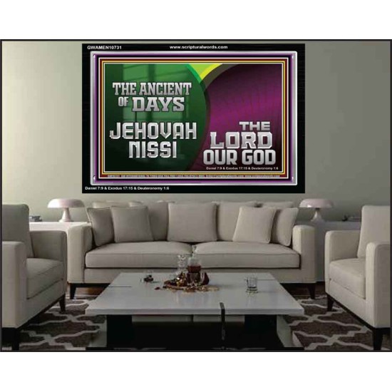 THE ANCIENT OF DAYS JEHOVAHNISSI THE LORD OUR GOD  Scriptural Décor  GWAMEN10731  