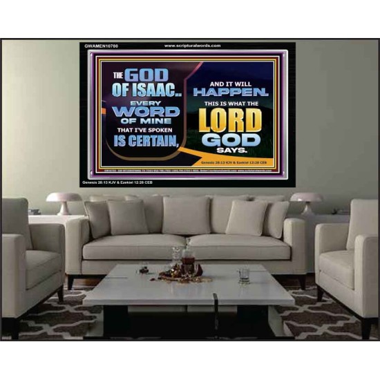 THE WORD OF THE LORD IS CERTAIN AND IT WILL HAPPEN  Modern Christian Wall Décor  GWAMEN10780  