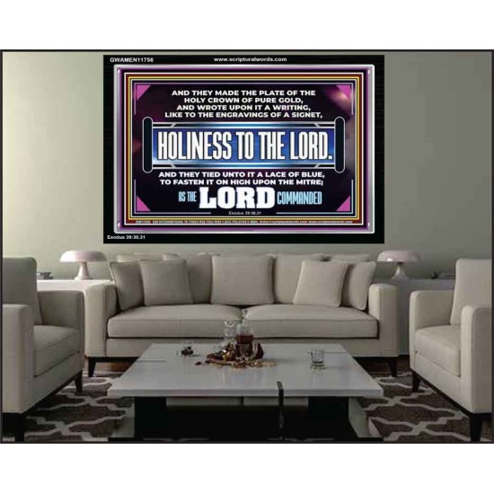 THE HOLY CROWN OF PURE GOLD  Righteous Living Christian Acrylic Frame  GWAMEN11756  