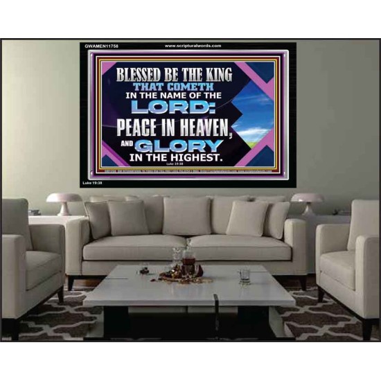 PEACE IN HEAVEN AND GLORY IN THE HIGHEST  Church Acrylic Frame  GWAMEN11758  