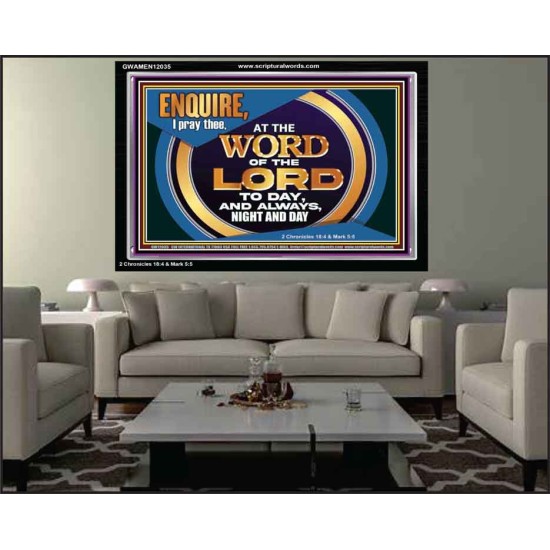 THE WORD OF THE LORD IS FOREVER SETTLED  Ultimate Inspirational Wall Art Acrylic Frame  GWAMEN12035  