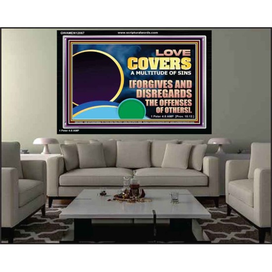 FORGIVES AND DISREGARDS THE OFFENSES OF OTHERS  Religious Wall Art Acrylic Frame  GWAMEN12067  