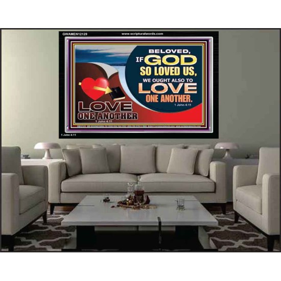 LOVE ONE ANOTHER  Custom Contemporary Christian Wall Art  GWAMEN12129  