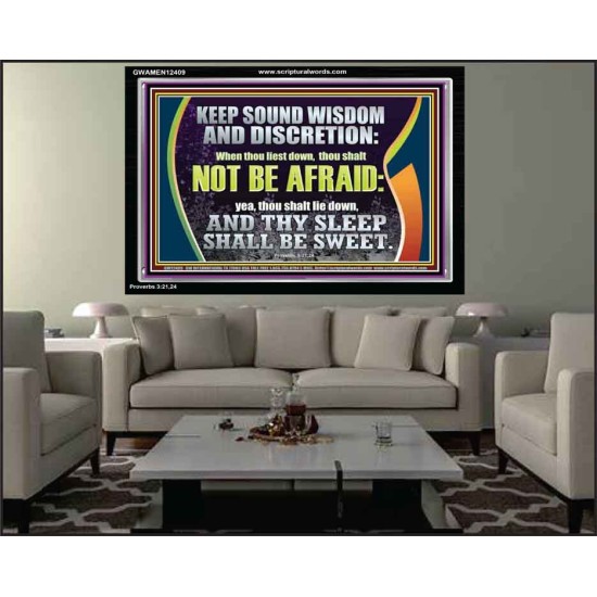 THY SLEEP SHALL BE SWEET  Ultimate Inspirational Wall Art  Acrylic Frame  GWAMEN12409  