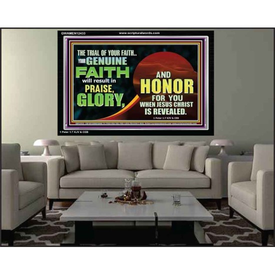 YOUR GENUINE FAITH WILL RESULT IN PRAISE GLORY AND HONOR  Children Room  GWAMEN12433  