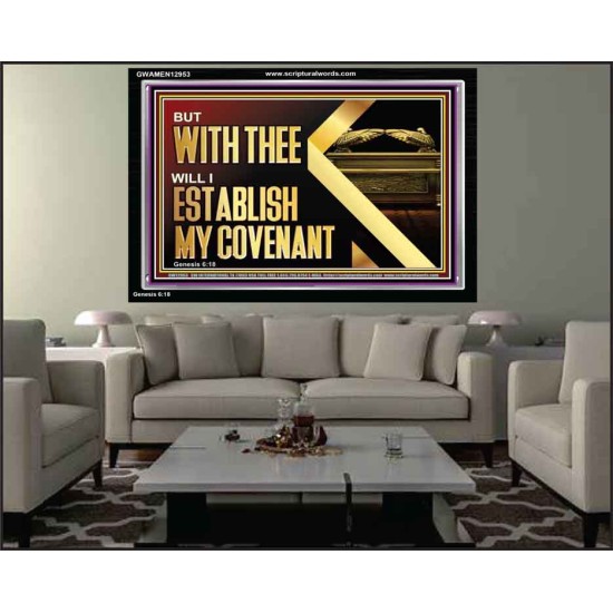 WITH THEE WILL I ESTABLISH MY COVENANT  Bible Verse Wall Art  GWAMEN12953  