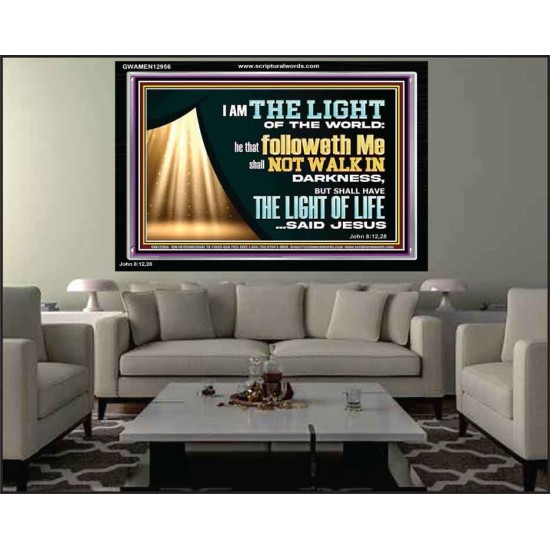 HE THAT FOLLOWETH ME SHALL NOT WALK IN DARKNESS  Modern Christian Wall Décor  GWAMEN12956  