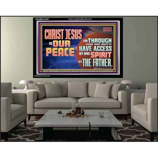 CHRIST JESUS IS OUR PEACE  Christian Paintings Acrylic Frame  GWAMEN12967  