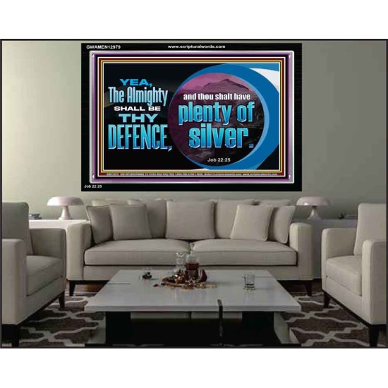 THE ALMIGHTY SHALL BE THY DEFENCE  Religious Art Acrylic Frame  GWAMEN12979  