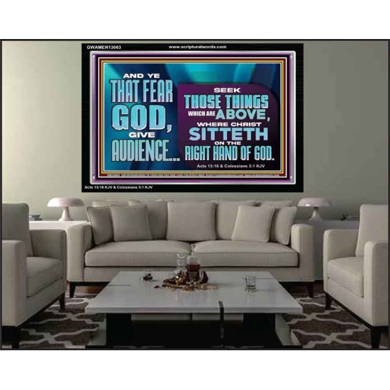 THE RIGHT HAND OF GOD  Church Office Acrylic Frame  GWAMEN13063  