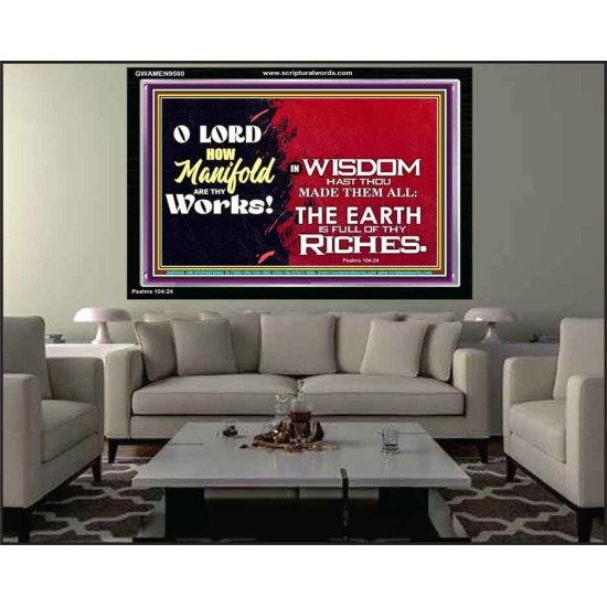 MANY ARE THY WONDERFUL WORKS O LORD  Children Room Acrylic Frame  GWAMEN9580  