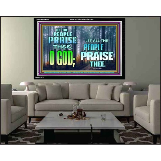 LET THE PEOPLE PRAISE THEE O GOD  Kitchen Wall Décor  GWAMEN9603  