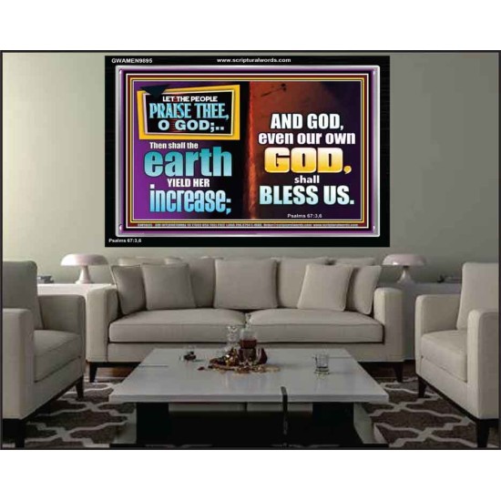 THE EARTH SHALL YIELD HER INCREASE FOR YOU  Inspirational Bible Verses Acrylic Frame  GWAMEN9895  