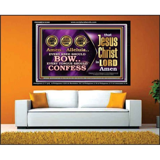 JESUS CHRIST IS LORD EVERY KNEE SHOULD BOW  Custom Wall Scripture Art  GWAMEN10300  