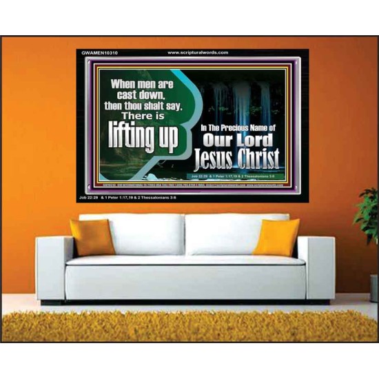 YOU ARE LIFTED UP IN CHRIST JESUS  Custom Christian Artwork Acrylic Frame  GWAMEN10310  